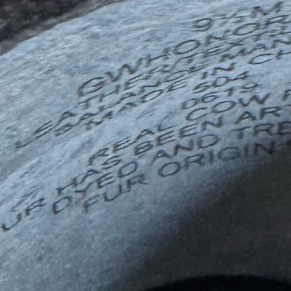 Guess EUC High Heels,leopard,print,genuine leather,ponyhair SZ 9.5 peep toe - Picture 9 of 10